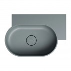 Omnires Ovo M+ izlietne 55x36 cm, labā puse, Matt ash grey 4