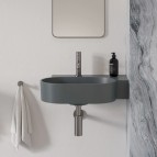Omnires Ovo M+ izlietne 55x36 cm, labā puse, Matt ash grey 5