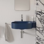 Omnires Ovo M+ izlietne 55x36 cm, labā puse, Matt midnight blue 5