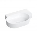 Omnires Ovo M+ izlietne 64x44 cm, labā puse, Gloss white