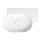 Omnires Ovo M+ izlietne 64x44 cm, labā puse, Gloss white 3