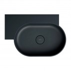 Omnires Ovo M+ izlietne 64x44 cm, kreisā puse, Matt black lava 4