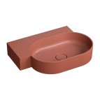 Omnires Ovo M+ izlietne 64x44 cm, kreisā puse, Matt terracotta