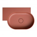 Omnires Ovo M+ izlietne 64x44 cm, kreisā puse, Matt terracotta 4