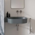 Omnires Ovo M+ izlietne 64x44 cm, kreisā puse, Matt ash grey 5