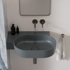 Omnires Ovo M+ izlietne 64x44 cm, kreisā puse, Matt ash grey 6