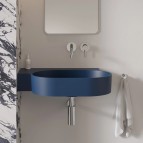 Omnires Ovo M+ izlietne 64x44 cm, kreisā puse, Matt midnight blue 5