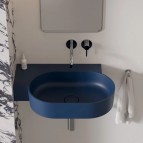 Omnires Ovo M+ izlietne 64x44 cm, kreisā puse, Matt midnight blue 6
