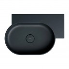 Omnires Ovo M+ izlietne 64x44 cm, labā puse, Matt black lava 4