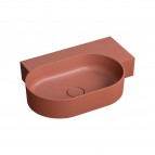 Omnires Ovo M+ izlietne 64x44 cm, labā puse, Matt terracotta 