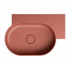 Omnires Ovo M+ izlietne 64x44 cm, labā puse, Matt terracotta  4