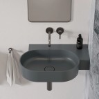 Omnires Ovo M+ izlietne 64x44 cm, labā puse, Matt ash grey 4