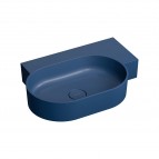 Omnires Ovo M+ izlietne 64x44 cm, labā puse, Matt midnight blue