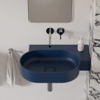 Omnires Ovo M+ izlietne 64x44 cm, labā puse, Matt midnight blue 6