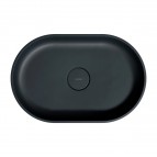 Omnires Ovo M+ izlietne uz virsmas 55x36 cm, Matt black lava 4