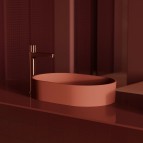 Omnires Ovo M+ izlietne uz virsmas 55x36 cm, Matt terracotta 5