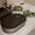 Omnires Ovo M+ izlietne uz virsmas 55x36 cm, Matt ash grey 5