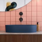 Omnires Ovo M+ izlietne uz virsmas 55x36 cm, Matt midnight blue 6