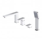 Omnires Parma 4-daļīgs vannas maisītājs, Chrome/White