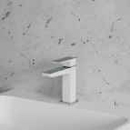 Omnires Parma izlietnes maisītājs 150 mm, Chrome/White 4