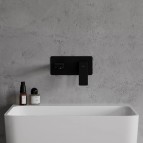 Omnires Parma izlietnes maisītājs no sienas, Matt Black 3