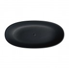 Omnires Shell M+ brīvi stāvoša vanna 160x75 cm, Matt black lava 4