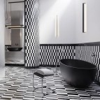 Omnires Shell M+ brīvi stāvoša vanna 160x75 cm, Matt black lava 6