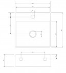 Omnires Garland uz virsmas/pie sienas izlietne 42x43 cm, Gloss white 4