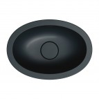 Omnires Shell M+ iebūvējama izlietne 38x25 cm, Matt black lava 4