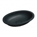 Omnires Shell M+ iebūvējama izlietne 48x31 cm, Matt black lava