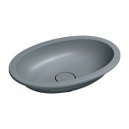 Omnires Shell M+ iebūvējama izlietne 48x31 cm, Matt ash grey