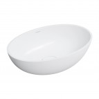Omnires Shell M+ izlietne uz virsmas 50x32 cm, Matt white