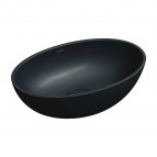 Omnires Shell M+ izlietne uz virsmas 50x32 cm, Matt black lava