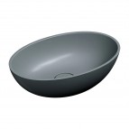 Omnires Shell M+ izlietne uz virsmas 50x32 cm, Matt ash grey