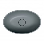 Omnires Shell M+ izlietne uz virsmas 50x32 cm, Matt ash grey 4