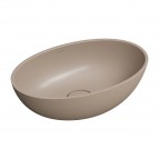 Omnires Shell M+ izlietne uz virsmas 50x32 cm, Matt dune beige