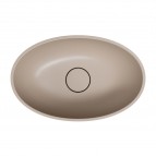 Omnires Shell M+ izlietne uz virsmas 50x32 cm, Matt dune beige 4