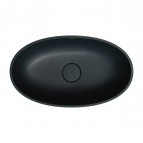 Omnires Shell M+ izlietne uz virsmas 60x35 cm, Matt black lava 4