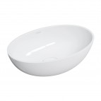 Omnires Shell M+ izlietne uz virsmas 50x32 cm, Gloss white