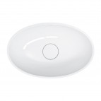 Omnires Shell M+ izlietne uz virsmas 50x32 cm, Gloss white 3
