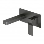Omnires Slide izlietnes maisītājs no sienas 17 cm, Brushed graphite