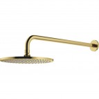 Omnires Slimline dušas galva ar turētāju ø25 cm, Brushed brass