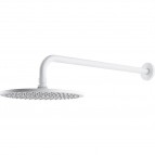 Omnires Slimline dušas galva ar turētāju ø25 cm, Matt white