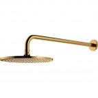 Omnires Slimline dušas galva ar turētāju ø25 cm, Brushed gold