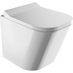 Omnires Fontana Rimless tualetes pods ar SC vāku, Balts