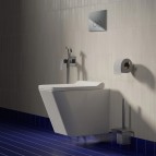 Omnires Fontana Rimless tualetes pods ar SC vāku, Balts 3