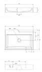 Omnires Thasos M+ izlietne 60x42 cm, Gloss white 2