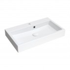 Omnires Thasos M+ izlietne ar pārplūdi 70x42 cm, Gloss white
