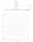 Omnires Ultra Slimline dušas galva 30x30 cm, Chrome 2