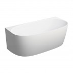 Omnires Valencia M+ vanna pie sienas 158x77 cm, Matt white